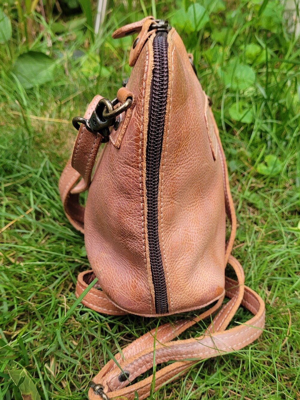 Bed Stu Leather Bag Venture Tan Rustic Mason - Picture 9 of 12